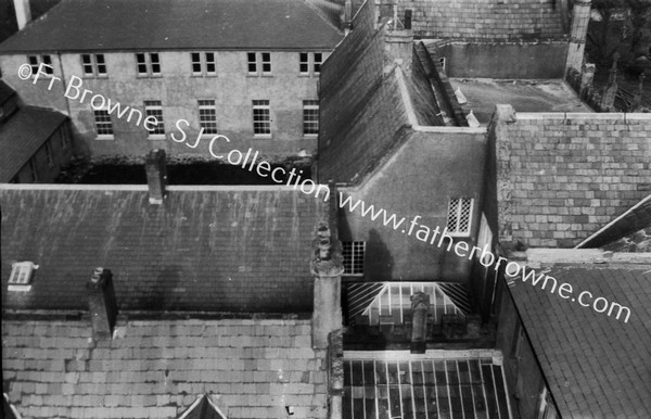 GLENCAIRN PRIORY BUILDING FROM CHURCH TOWER MAIN HOUSE & CLOISTER GARTH